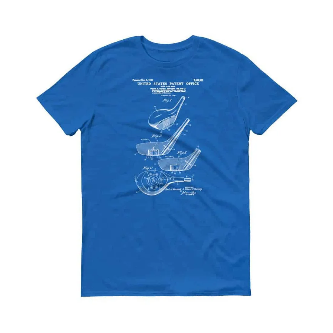 1949 Spalding Golf Club Head Patent T-Shirt - Golfing T-Shirt, Golfing Patent, Golfing Fan Gift, Golfer Gift, Golf Players, Vintage Golf