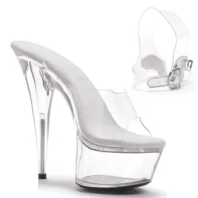 609-STREAM 6" Pointed Heel Stiletto W/Removable Ankle Strap.
