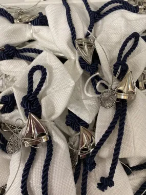 Bomboniere - Silver Sail Boat with ICXC Charm - LIMITED STOCK AVAILABLE!