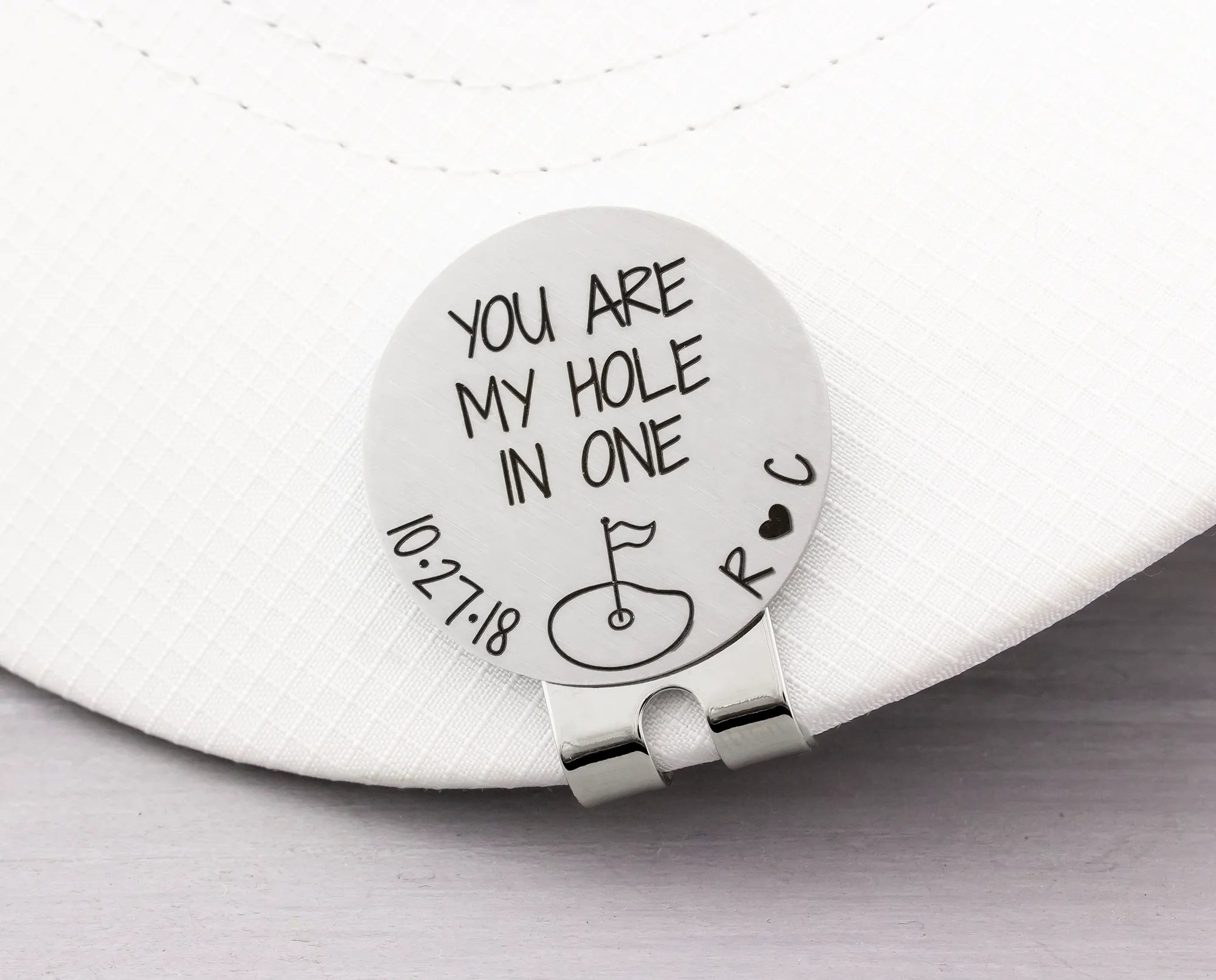 Custom Coordinate Golf Ball Marker and Hat Clip