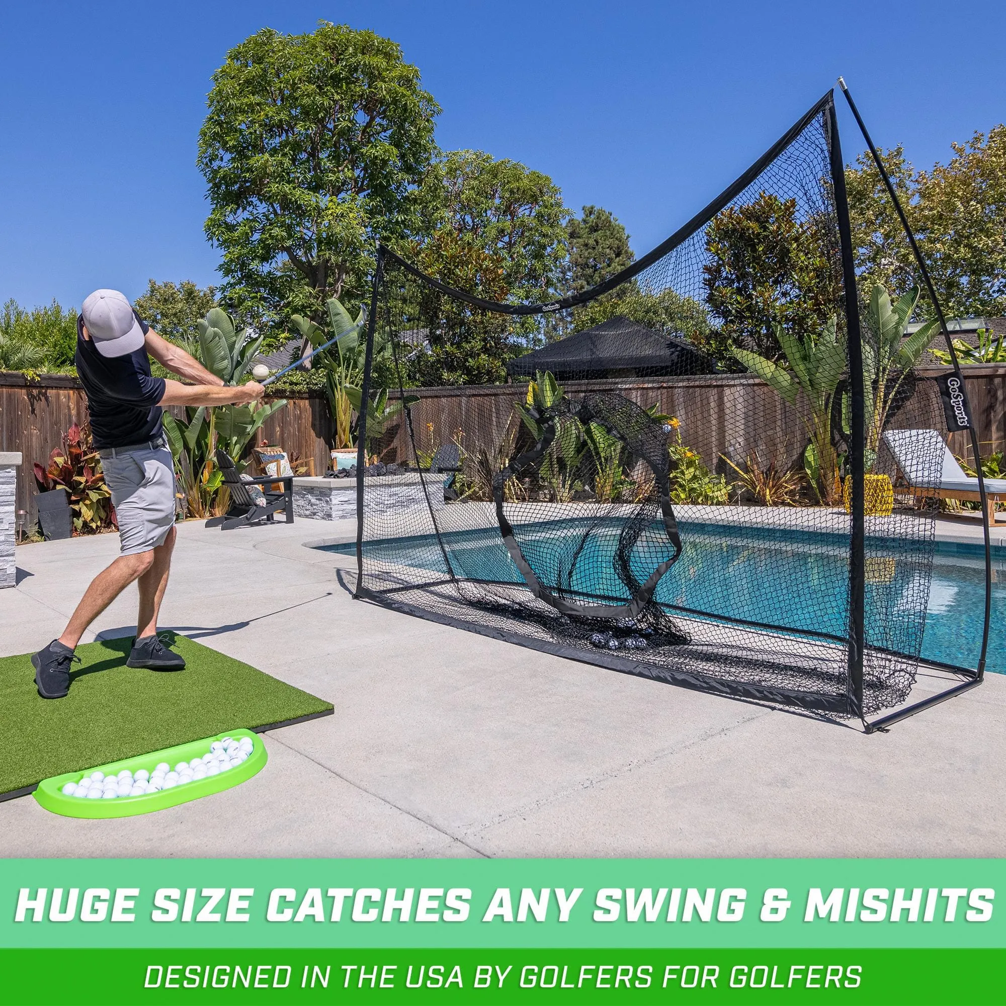 GoSports 10 ft x 7 ft PRO Golf Practice Hitting Net