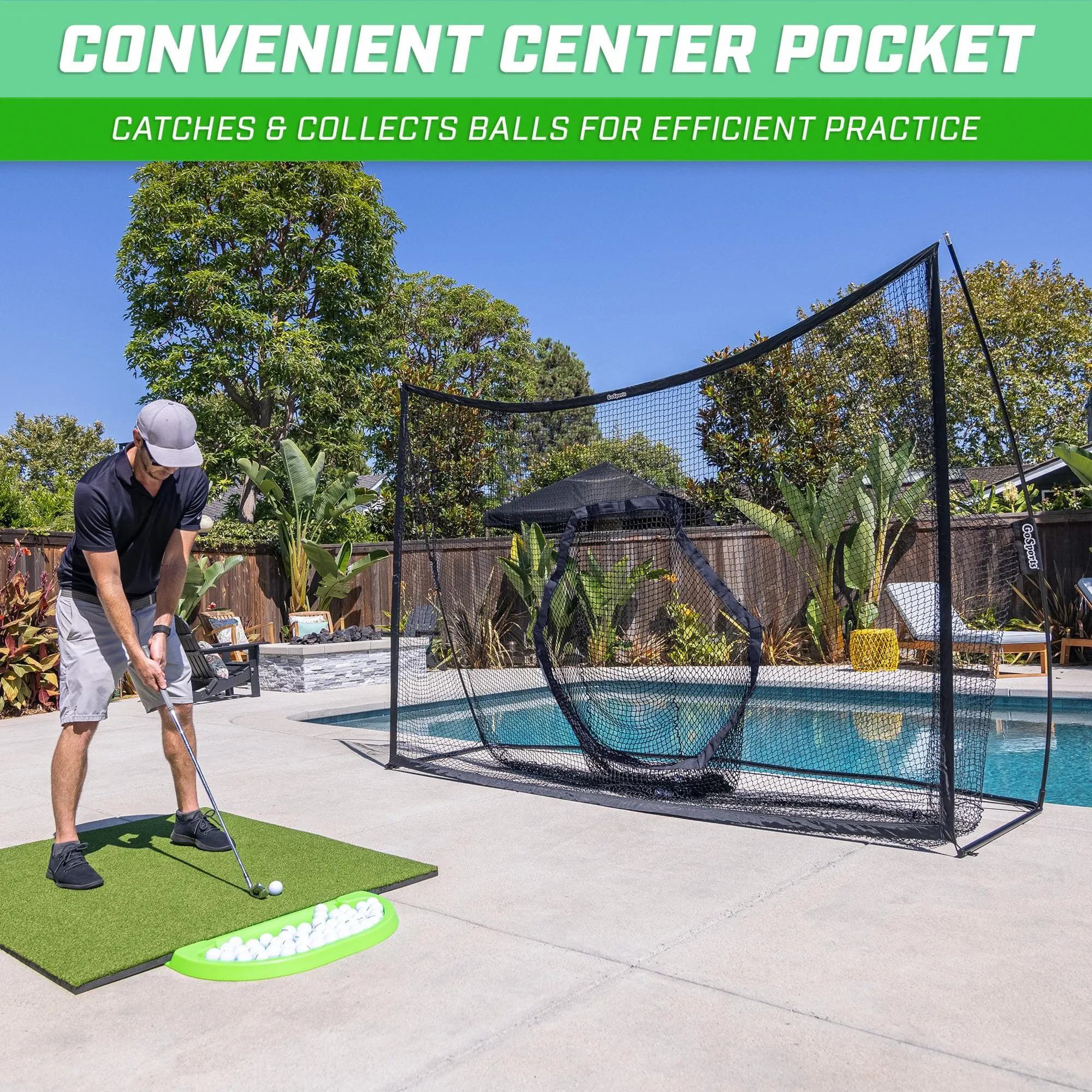 GoSports 10 ft x 7 ft PRO Golf Practice Hitting Net