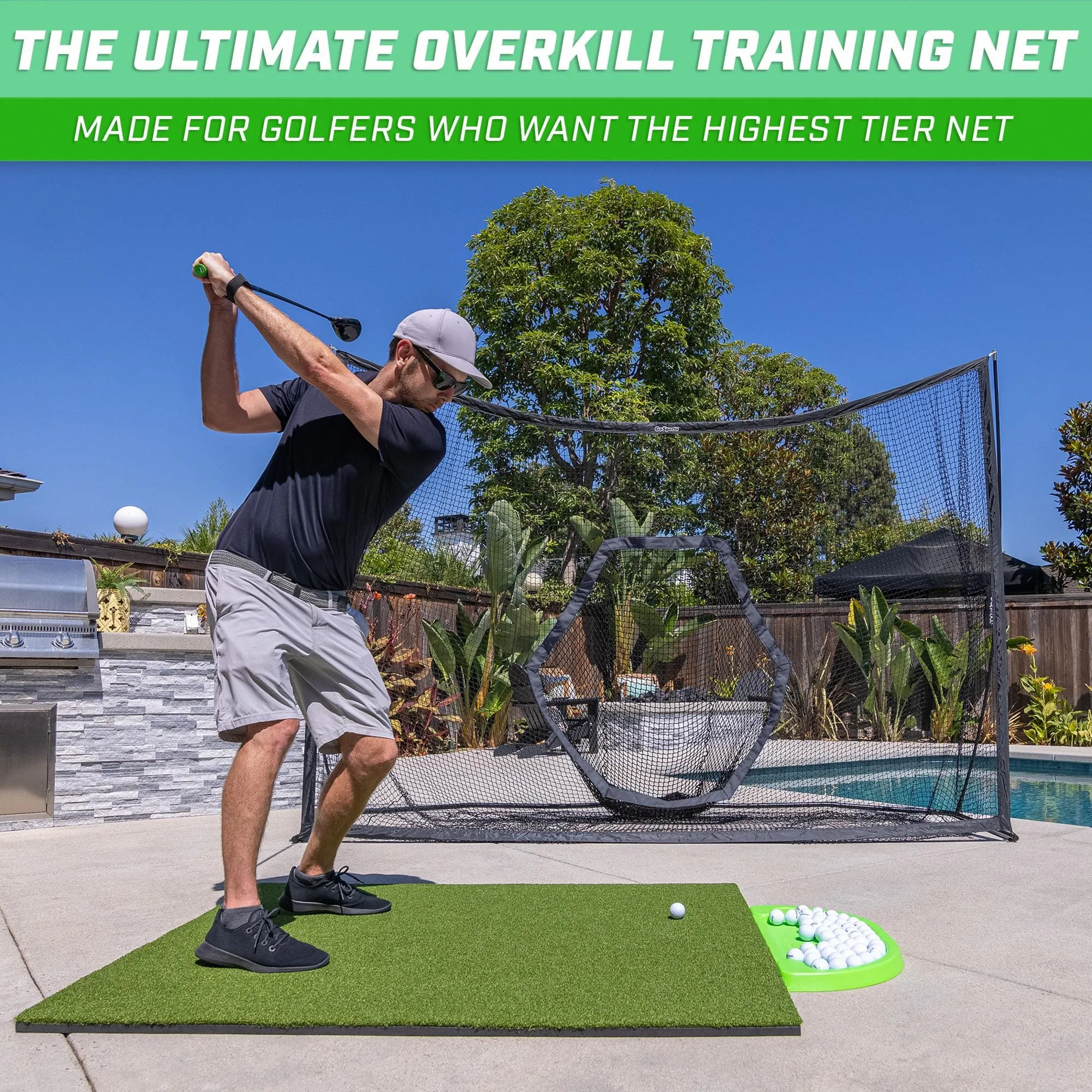 GoSports 10 ft x 7 ft PRO Golf Practice Hitting Net