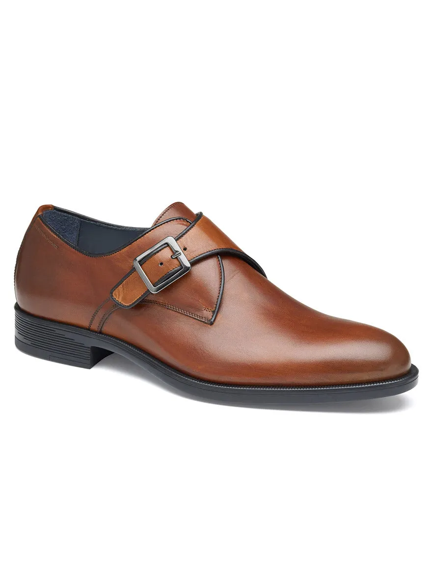 J & M Collection Flynch Monk Strap in Tan Italian Calfskin