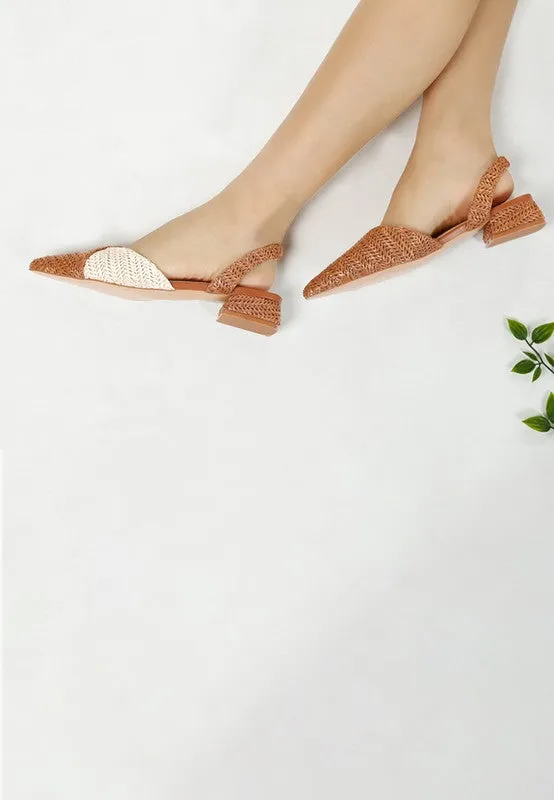 Kinjay Pointy Toe Slingback Sandals