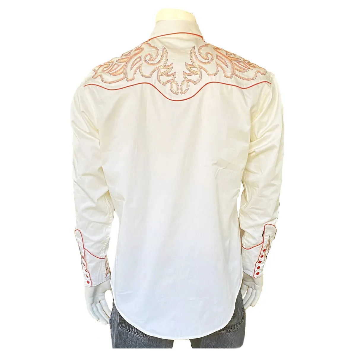 Men's Vintage Western Shirt Collection: Rockmount Boot Top Embroidery