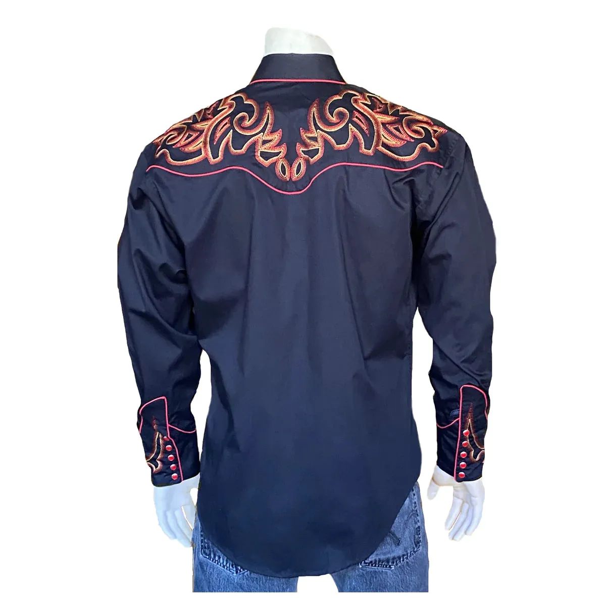 Men's Vintage Western Shirt Collection: Rockmount Boot Top Embroidery