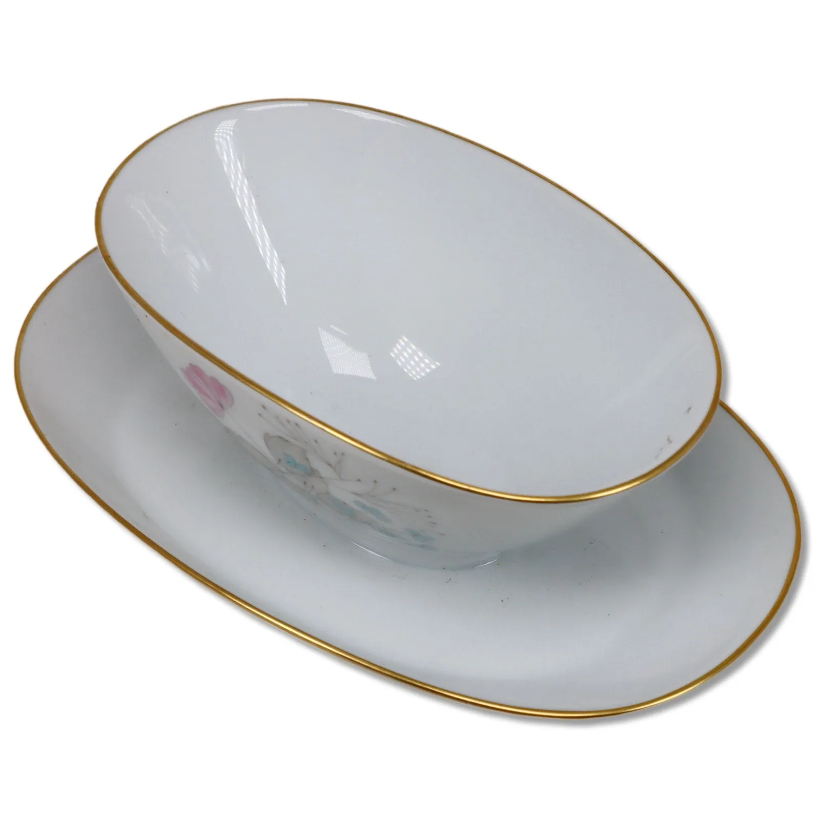 Rosenthal Continental Parisian Spring Gravy Boat White Gold Trim Vintage 1950's