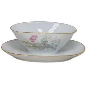 Rosenthal Continental Parisian Spring Gravy Boat White Gold Trim Vintage 1950's