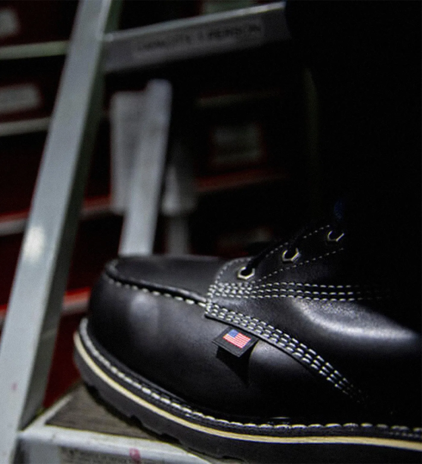 Thorogood American Heritage Midnight 6" Black Moc Toe Work Boots for Men