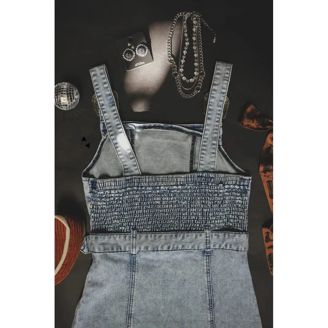 Women's TwoFly Buckle Up Blues Dress