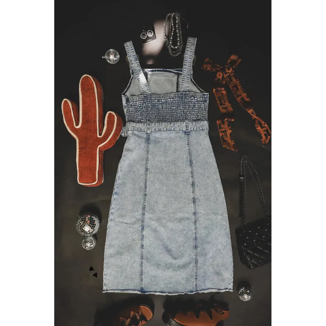 Women's TwoFly Buckle Up Blues Dress
