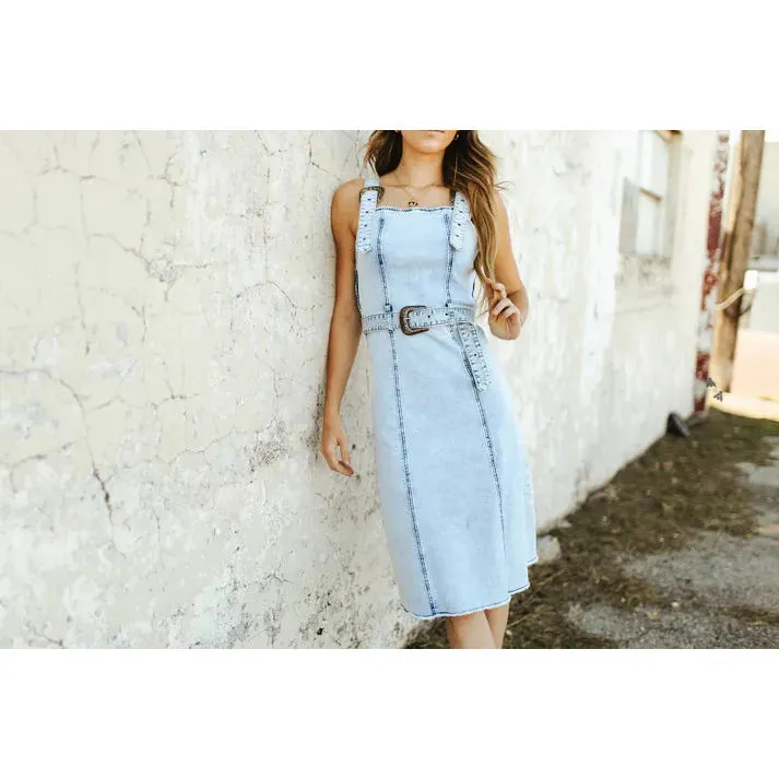 Women's TwoFly Buckle Up Blues Dress