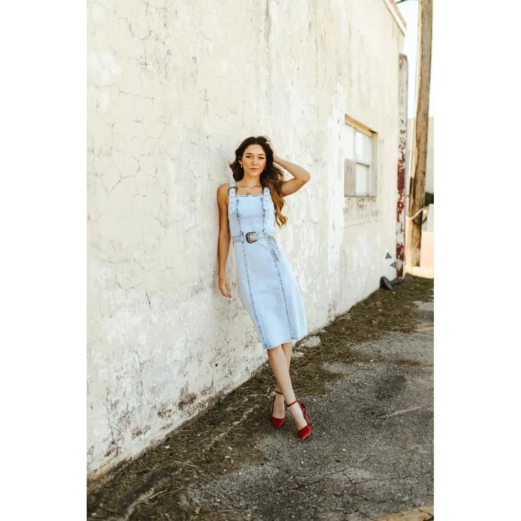 Women's TwoFly Buckle Up Blues Dress